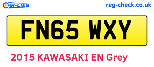 FN65WXY are the vehicle registration plates.
