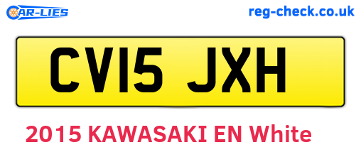 CV15JXH are the vehicle registration plates.