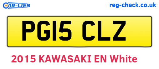 PG15CLZ are the vehicle registration plates.