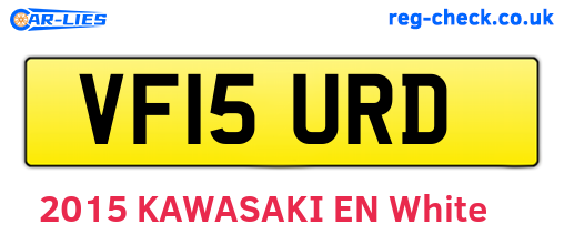 VF15URD are the vehicle registration plates.