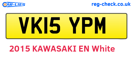 VK15YPM are the vehicle registration plates.