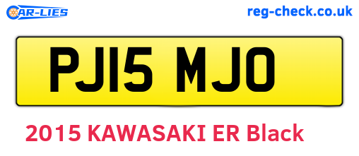 PJ15MJO are the vehicle registration plates.