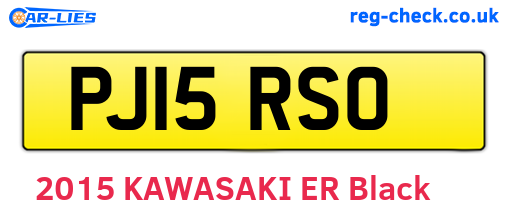 PJ15RSO are the vehicle registration plates.