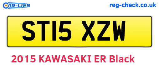 ST15XZW are the vehicle registration plates.
