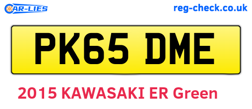 PK65DME are the vehicle registration plates.