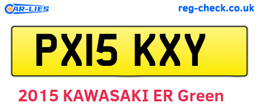 PX15KXY are the vehicle registration plates.