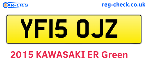 YF15OJZ are the vehicle registration plates.