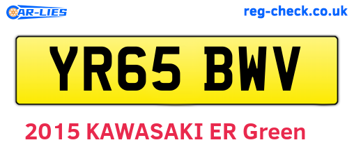 YR65BWV are the vehicle registration plates.