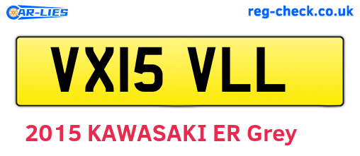 VX15VLL are the vehicle registration plates.