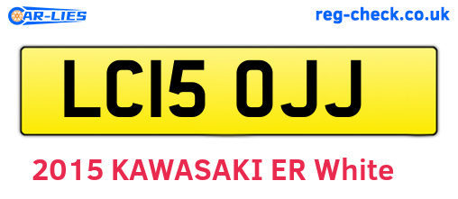 LC15OJJ are the vehicle registration plates.