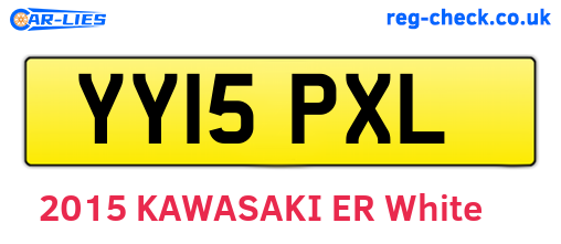 YY15PXL are the vehicle registration plates.