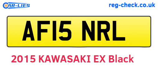 AF15NRL are the vehicle registration plates.