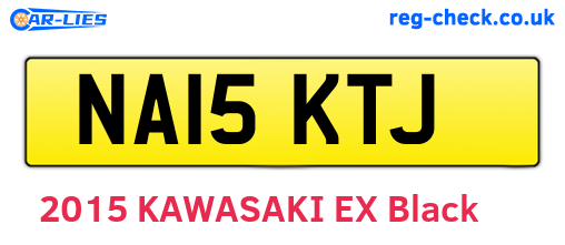NA15KTJ are the vehicle registration plates.