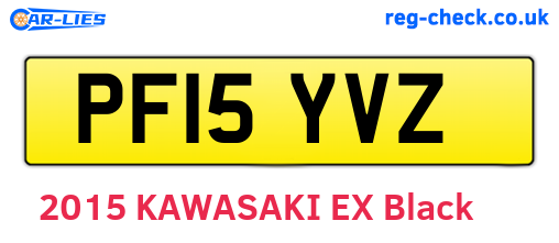 PF15YVZ are the vehicle registration plates.