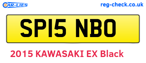 SP15NBO are the vehicle registration plates.