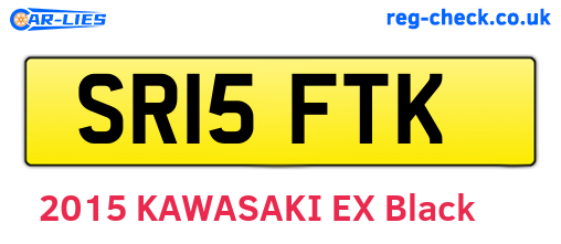 SR15FTK are the vehicle registration plates.