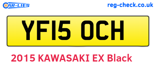 YF15OCH are the vehicle registration plates.