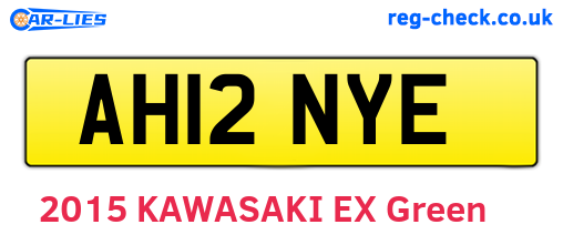 AH12NYE are the vehicle registration plates.