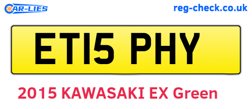 ET15PHY are the vehicle registration plates.
