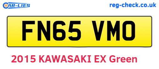 FN65VMO are the vehicle registration plates.