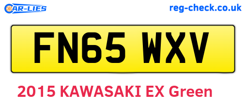 FN65WXV are the vehicle registration plates.
