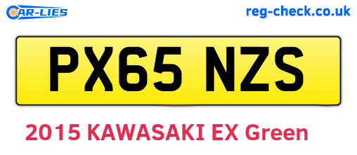 PX65NZS are the vehicle registration plates.