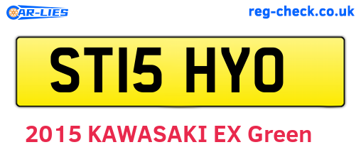 ST15HYO are the vehicle registration plates.