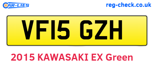 VF15GZH are the vehicle registration plates.