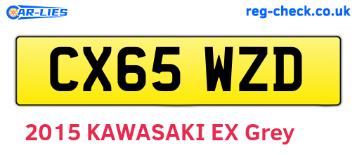 CX65WZD are the vehicle registration plates.