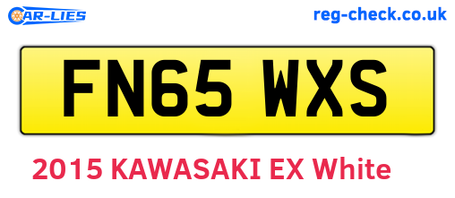 FN65WXS are the vehicle registration plates.