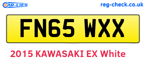 FN65WXX are the vehicle registration plates.