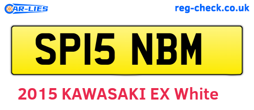 SP15NBM are the vehicle registration plates.