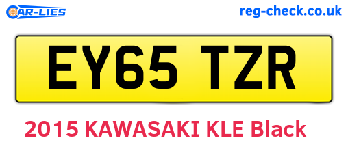 EY65TZR are the vehicle registration plates.