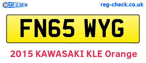 FN65WYG are the vehicle registration plates.