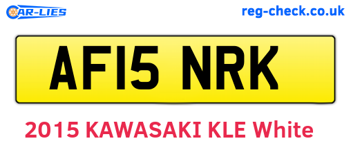 AF15NRK are the vehicle registration plates.