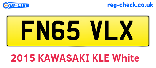 FN65VLX are the vehicle registration plates.