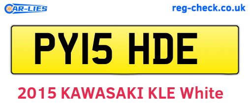 PY15HDE are the vehicle registration plates.