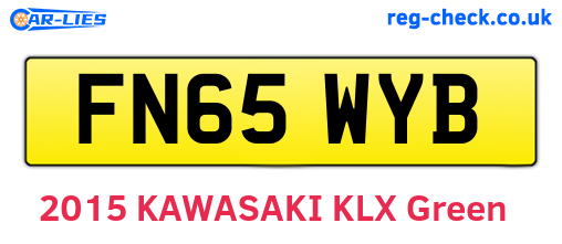 FN65WYB are the vehicle registration plates.