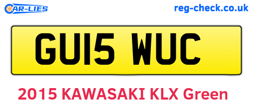 GU15WUC are the vehicle registration plates.