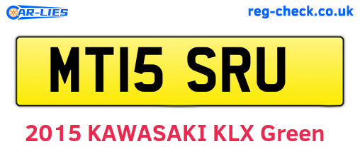 MT15SRU are the vehicle registration plates.