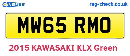 MW65RMO are the vehicle registration plates.