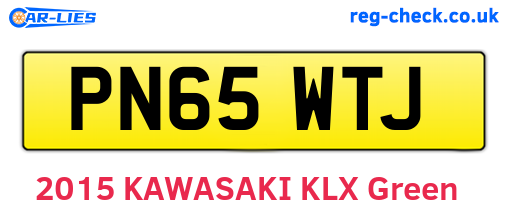 PN65WTJ are the vehicle registration plates.
