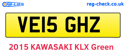 VE15GHZ are the vehicle registration plates.