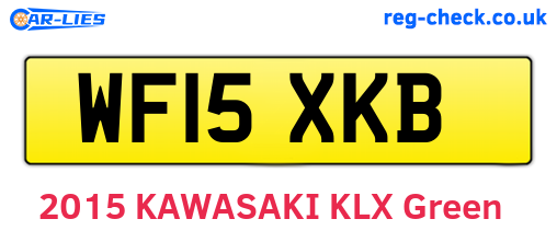 WF15XKB are the vehicle registration plates.