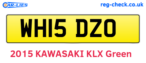 WH15DZO are the vehicle registration plates.