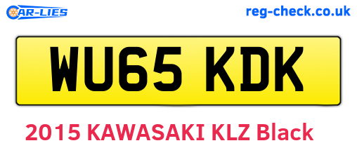 WU65KDK are the vehicle registration plates.