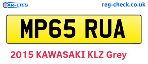 MP65RUA are the vehicle registration plates.