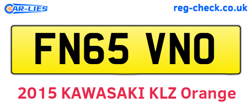 FN65VNO are the vehicle registration plates.