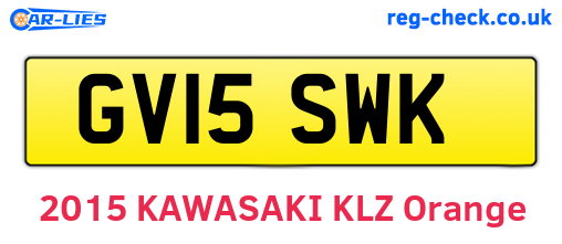 GV15SWK are the vehicle registration plates.