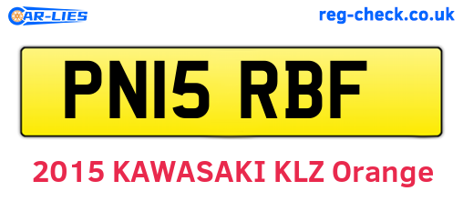 PN15RBF are the vehicle registration plates.